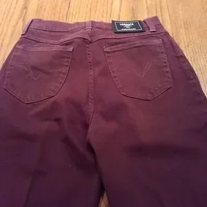 Versace | Jeans | Versace Couture High Waist Burgundy Jeans  display picture 3